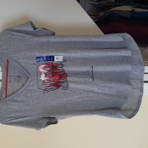 Apt 9 t shirt wine all day size L